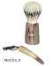 Omega Grande Polished Oxen Horn Silver Tip Badger Shaving Set with Mach 3 Razor in Gift Box - #M6226.2