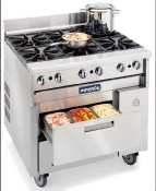 Imperial Range Cooktop and Refrigerated Base w/ 36