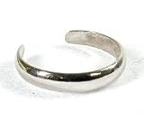 14k Simple White Toe Ring