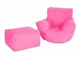 Comfort Research Twill Navy JUNIOR CLUB CHAIR OTTOMAN BEAN BAG 21W x 19D x 38 High
