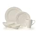 Mikasa Swirl White 20-Piece Dinnerware Set, Service for 4, White