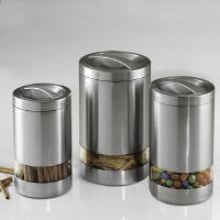 Tramontina Select 3pc. Canister Set Premium 18/10 Stainless Steel