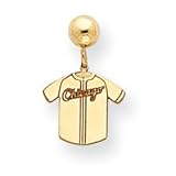 14K Chicago White Sox Jersey Ball Post Earrings