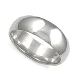 Sterling Silver Wedding Bands 10 mm - Size: 6-12