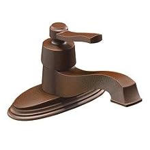 Moen S6202ORB Rothbury One-Handle Low Arc Bathroom Faucet, Oil Rubbed Bronze