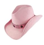Ole, Cowgirl Straw Western Hat, Pink