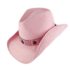 Ole, Cowgirl Straw Western Hat, Pink