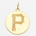 14K Pittsburgh Pirates Large Disc Satin P Pendant
