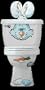Toilet Buddy Poo P. Bunny . Decoration. Training Aid