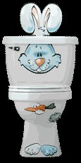 Toilet Buddy Poo P. Bunny . Decoration. Training Aid
