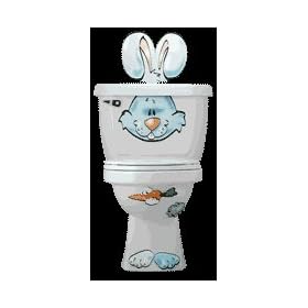 Toilet Buddy Poo P. Bunny . Decoration. Training Aid