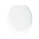 Bemis 1950000 Plastic Open Front with Cover Elongated Toilet Seat, White