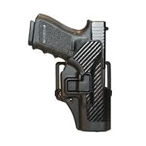 Blackhawk CF Holster w/ BL & Paddle - Serpa - Right- w/Carbon FiberFinish - Glock 19/23/32/36 - Black - Blackhawk 410002BK-R