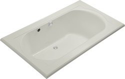 Kohler Memoirs 6 Foot Drop In Airpool Tub with Center Drain Ice Grey - K-1418-G-95