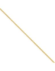 14k Gold 1.4mm D/C Spiga Chain 7 Inches