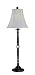 Lite Source LS-21162D/BRZ Gefion Table Lamp, Dark Bronze with Crystal with White Fabric Shade
