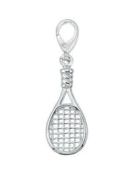 Genuine Zable (TM) Product. 925 Sterling Silver Tennis Racquet Clip-on Bead Charm. 100% Satisfaction Guaranteed.