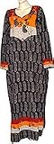 Apparel : Evening Wear - Womens Cotton Kaftan Long Sleeve Multicolored