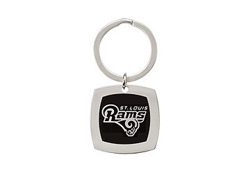Stainless Steel St. Louis Rams Logo Keychain - 35.00MM X 35.00MM