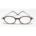Glasses-Reading 2.50 power, Oval Metal Plastic Case with Fancy Plastic Temp