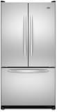 Review Maytag  / Maytag MFF2558VEA 24.8 cu. ft. French Door Refrigerator with 5 Spill-Catcher Glass Shelves, Dual Cool System, Humidity Controlled Crispers, Beverage Organizer Rack, Ice Maker and Hidden Hinges: Monochromatic Satina