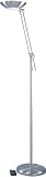 72"H Polished Steel Finish Halogen Torchiere Floor Lamp
