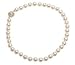 L. Erickson Pearl Necklace with Swarovski Encrusted Magnetic Clasp - Light Cr�me