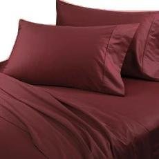 METRO 500 Thread Count 3 - PC Duvet Cover Solid - Burgundy Calking.