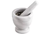 Mortar and Pestle - 4 Inch White Marble For All Kinds of Grinding