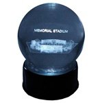 Memorial Stadium Nebraska Cornhuskers Laser Etched Crystal Ball