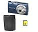 NIKON S230 blur + black leather case + 4 GB SDHC memory card