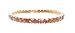 L. Erickson USA Squared Stone Swarovski Stretch Bracelet - Light Smoked Topaz Swarovski