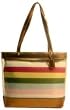 Tote Style Clear Handbags with Removable Striped Pouch