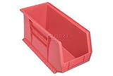 Akro Bins Stacking Bin 8-1/4 X 18 X 9 Red. Package of 6