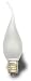 Frosted Bulb w/Wavy Tip Is Ideal For Candle Lamps And Other Novelty Lighting Applications (Pkg/25)