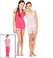 3 Pack Pure Cotton Flamingo Print Pyjamas