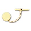 Gold-plated Round Polished Tie Tack