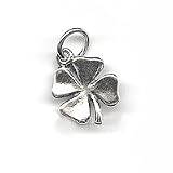 Sterling Silver Charm Lucky 4-Leaf Clover Shamrock Irish