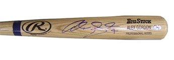 Alex Gordon Autographed/Hand Signed Bat