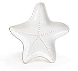 Set Of 4 Sanibel Sands Starfish Shape Plates for Beach And Nautical Kitchen Decor And Dining