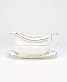 Noritake Montvale Platinum Gravy Boat with Tray, 16 oz