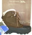 Ladies Boys TRESPASS Brown Leather Insulated Snow Sk Boots