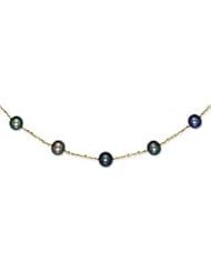 14K Peacock Cultured Pearl Necklace - PR66-18"