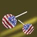 Special Limited Edition: USA Pride (Usa Flag) 925 Stamped Sterling Silver Genuine Czech Crystal Stud Earrings - Made with Ultra-bright and Ultra-shiny Czech Crystal. This Is a Must Have for Your Patriotic Jewelry Collection! (Usa Pride 8mm)