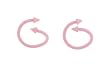 Twisted Pink Lip Lablets - 3mm Spike Ends - 10mm Diameter - Sold as a Pair