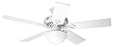 Hunter 21539 The Vista 52-Inch Five-White/Light Oak-Blades-Ceiling Fan, White