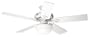 Hunter Vista One-Light 52-Inch Five-Blade Ceiling Fan, White with Frosted Globe # 20536