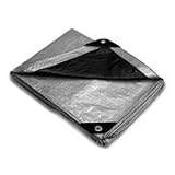 12X16 Silver Heavy Duty 10 Mil Tarp Tarpaulin Canopy Tent, Boat. RV or Pool Cover by TradeMark