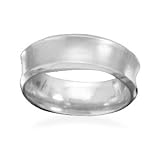 Brushed Titanium Concave Ring - Size 12 - JewelryWeb