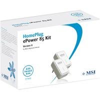 MSI MEGA ePower 85 Kit Version II Powerline Ethernet Adapter 85Mbps